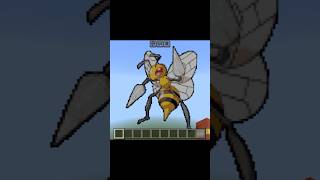 Beedrill Minecraft Pixel Art  Pokémon Builds shorts pokemon minecraft [upl. by Laubin]