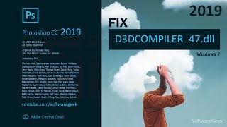 Easy Fix D3DCOMPILER47dll is missing from your computer  Photoshop CC 2019 [upl. by Grose408]