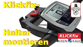 Klickfix Halter am Ebike montieren Tipps und Tricks von NordbikesIdeal für Körbe und Lenkertaschen [upl. by Atinahs497]