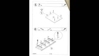 Furniture assembly Manual Instructions JYSK EJDRUP 3609887 [upl. by Zwick]