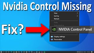 How To Fix NVIDIA Control Panel is Not Showing or Found in Windows 10 [upl. by Innis546]