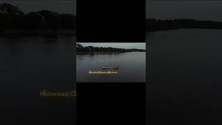 Motor on a canoe boating canoe mychannel [upl. by Anitteb]