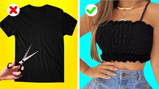 9 Ideias Brilhantes Fáceis para Transformar Roupas Velhas Em Novas Calça jeans vestido camisa Diy [upl. by Enad]