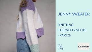 Knitting the shoulders Jenny sweater part 2 Tutorial [upl. by Lennod]