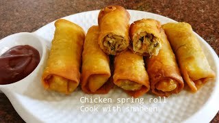 Chicken spring rolls  Chicken roll  Chicken starter  Chicken Recipe [upl. by Allemap]