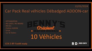 FiveM BennyS unbadged no brand amp logo Real Véhicles NO ELS 2024 FiveM ready [upl. by Rasla]