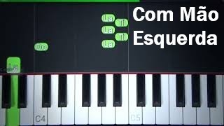 Against All Odds  Phil Collins Com Mão Esquerda  Tutorial Piano Teclado Partitura [upl. by Eimiaj]