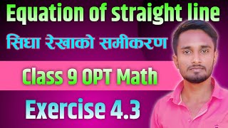 equation of straight line class 9  coordinate geometry optional math [upl. by Epps119]