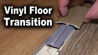 How to Install Vinyl Flooring Transition Strip  LVP Moulding [upl. by Ahsieket]