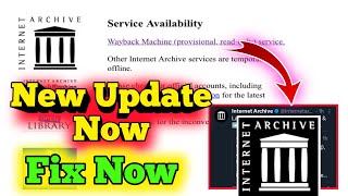 InternetArchive New update today InternetArchive website not working service availability issues [upl. by Vine]