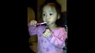 Baby Brushing teeth along with Elmos song [upl. by Tali963]