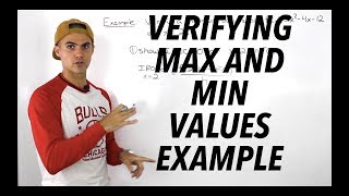 MHF4U 25  Verifying Max and Min Values Example [upl. by Dlarej]