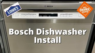 How to Install a Bosch 300 Series Dishwasher from Lowes Home Depot etc [upl. by Llewoh]