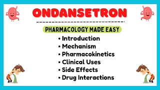 Antiemetics pharmacology Ondansetron pharmacology Zofran pharmacology Pharmacology Made easy [upl. by Ubana]