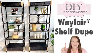 Dupe this Elegant Wayfair® Bookcase for a fraction of the cost of retail [upl. by Einor]