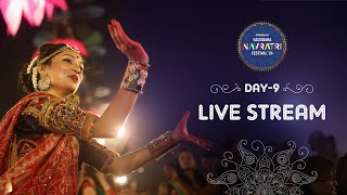 Vadodara Navratri Festival 2024  Navratri Nonstop Garba Live  Day 9 [upl. by Nwahsaj]