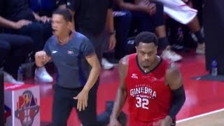 Justin Brownlee WAXES HOT FROM LONG RANGE for Ginebra vs Meralco 🥵  PBA Season 49 Governors Cup [upl. by Aivatahs]