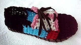 crochet pattern LACE UP SHOES how to diy [upl. by Thad877]