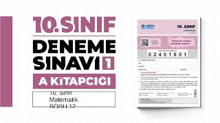 EĞİTİM VADİSİ DENEME 1 A KİTAPÇIĞI 10 Sınıf Matematik Soru Çözümleri [upl. by Nahta]