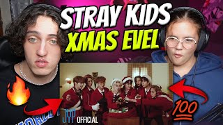 Stray Kids quotChristmas EveLquot MV OUR NEW FAVORITE   REACTION 🔥 [upl. by Elhsa]