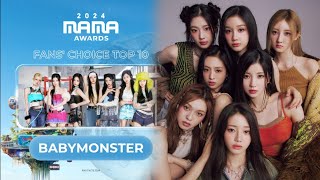 BABYMONSTER wins FANS CHOICE on MAMA from MONSTIEZ and promotion for DRIP in JAPAN [upl. by Conte]