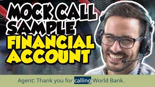 How to pass mock call Financial Account  Sample call Financial Account Call Center [upl. by Aleel]