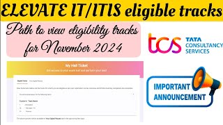 How to check eligibility tracks for wings1 ITITIS November cycle 2024path to check in ievolve [upl. by Liba]