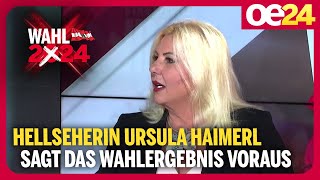 Hellseherin Ursula Haimerl sagt das Wahlergebnis voraus  Nationalratswahl 2024 [upl. by Auqenet550]