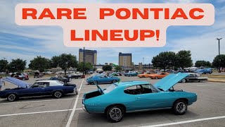 GTO Bonneville Catalina Tempest Trans Am amp LeMans 2022 Pontiac Club National Meet Car Show [upl. by Agler452]