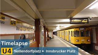 Schönebergs UBahn in 2 Minuten  U4 cab ride timelapse pov [upl. by Lamoree5]