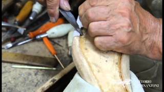 Vittorio Spernanzoni  How to made an handmade shoes closing the shoes by hand [upl. by Ehttam]