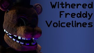 SFM  FNAF Withered Freddy voice lines and jumpscare  UCN Fan voice [upl. by Kelam]