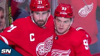 Red Wings Alex DeBrincat Caps Off Perfect Passing Play With Goal vs Capitals [upl. by Nies]