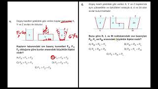 SIVI BASINCI VE SIVI BASINÇ KUVVETİKUVVETİ SORU ÇÖZÜMÜTYT10SINIF [upl. by Nerro640]