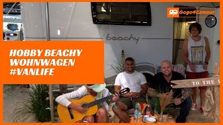 Der neue EinsteigerWohnwagen Hobby Beachy 360 420 450 im VANLIVE Stil Vorstellung Caravan Salon [upl. by Nolasba499]