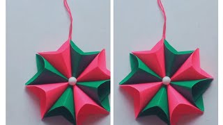 How to Make 3d Star for your Christmas Decoration  Paper Star  Paper Craft [upl. by Niamrahc]