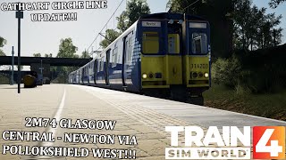 TSW4 CLASS 313  Cathcart Circle Line  2M74 Glasgow Central  Newton Via Pollokshield West [upl. by Shaff928]