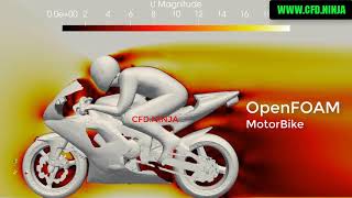 🥇 OpenFOAM  motorBike [upl. by Kyriako]