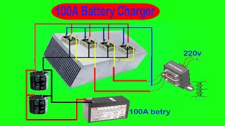 Full Bridge Rectifier Circuit  How To Make 220V To 12V 100A Battery Charger [upl. by Occor]