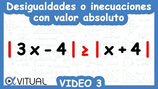 Desigualdades o Inecuaciones con Valor Absoluto  Video 3 de 4 [upl. by Ateikan]