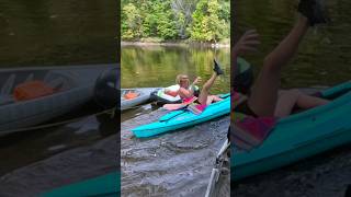 How to jump hop and skip into a kayak michigan outdoors sports kayak river jump hop skip fy [upl. by Kalinda784]