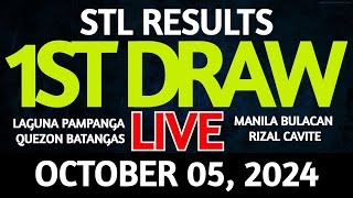 Stl Result Today 1st draw October 05 2024 STL Batangas Live [upl. by Sion569]