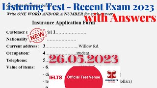 IELTS Listening Actual Test 2023 with Answers  26052023 [upl. by Jonas]