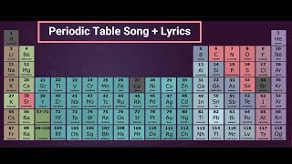 Periodic table song with Lyrics [upl. by Arretal982]