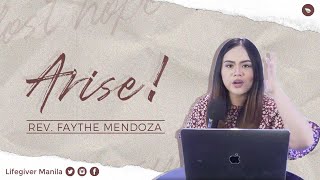 Arise  Pastor Faythe SantiagoMendoza [upl. by Opaline]