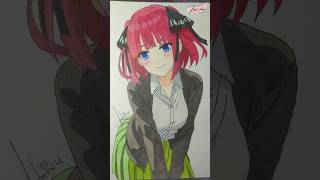 Draw Nino Nakano  The Quintessential Quintuplets  Anime Drawing anime drawing [upl. by Seymour986]