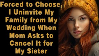 Forced to Choose I Uninvite My Family from My Wedding When Mom Asks to Cancel It for My Sister [upl. by Noman]