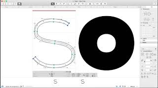 Font design  Glyphs App  Drawing uppercase S with multiple masters for Kinship Sans [upl. by Lirba424]