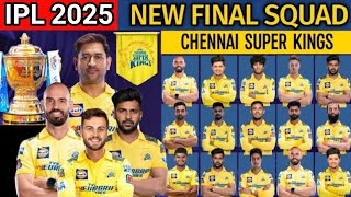 IPL 2025  Chennai super kings all squad  Csk New amp Final Squad 2025  CSK team all list 2025  csk [upl. by Alyose]