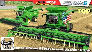 FS22  John Deere S600 Series amp FD600 HydraFlex™ Draper  Farming Simulator 22 New Mods Review 2K60 [upl. by Farwell612]